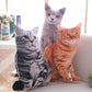Oreillers de chat en peluche