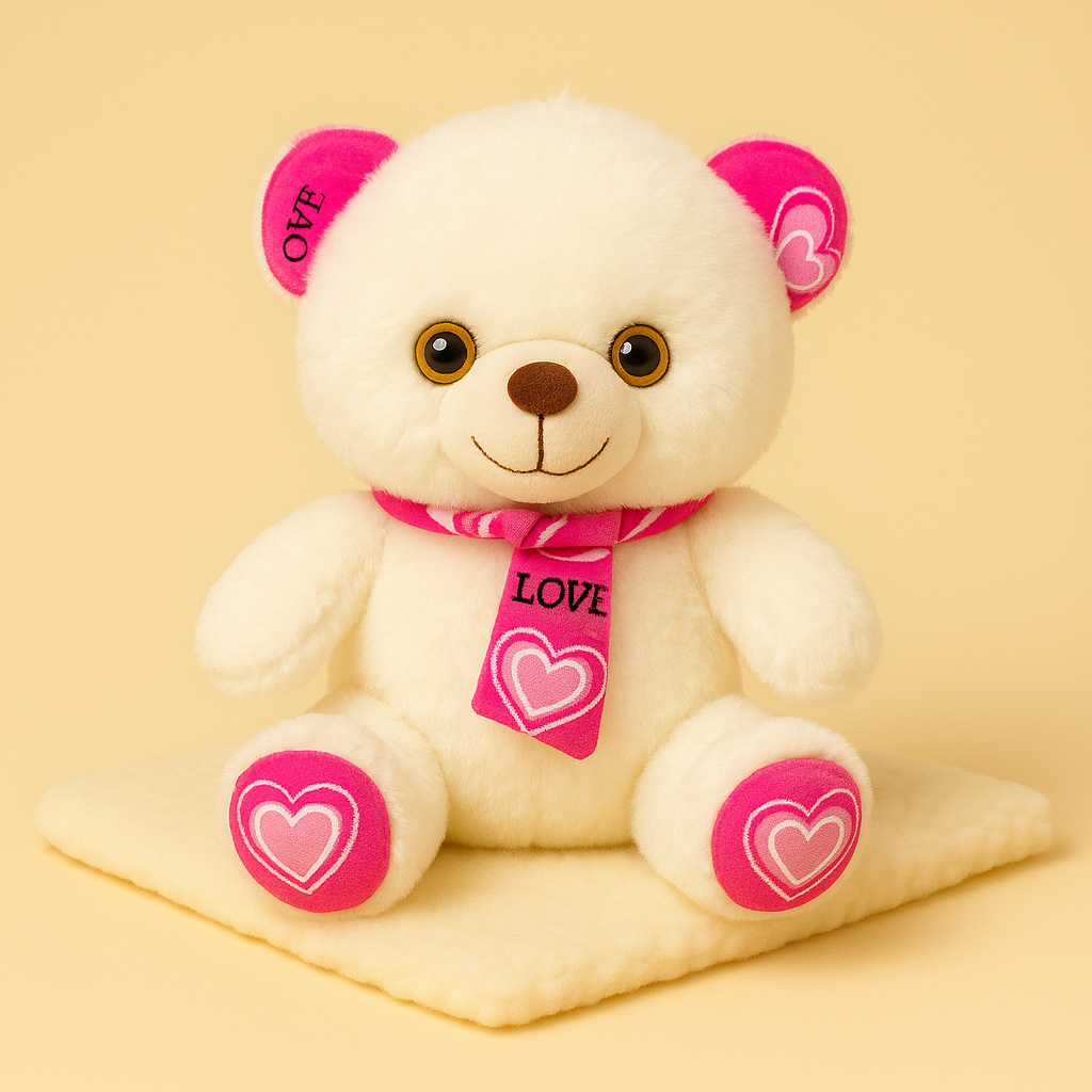 Ours en peluche à l’écharpe douce