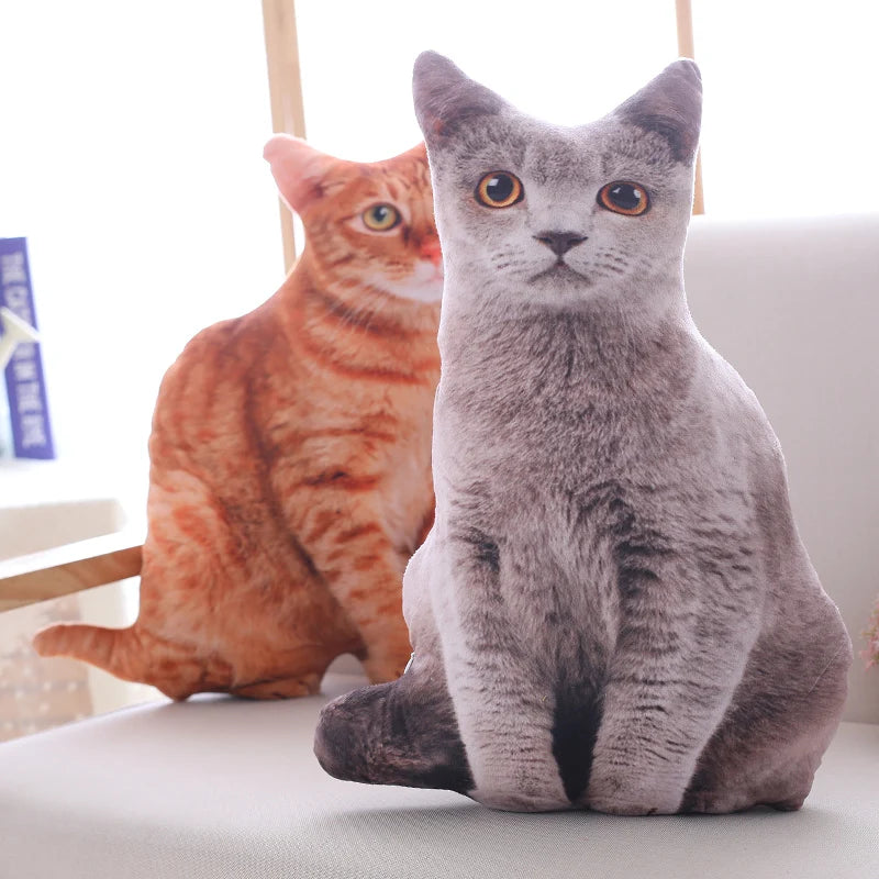 Oreillers de chat en peluche