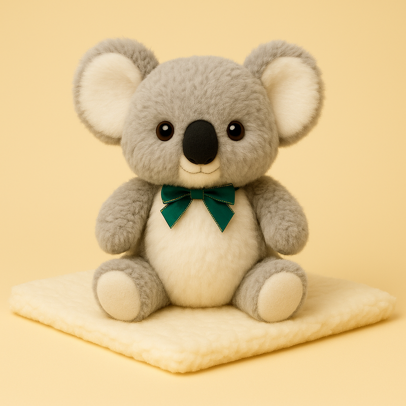peluche koala super douce sur couverture