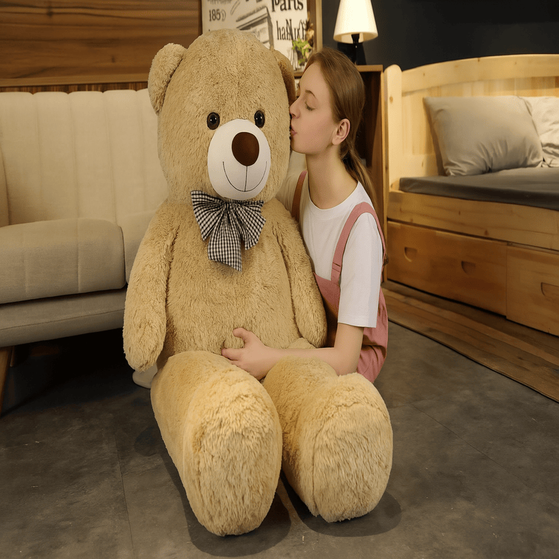 ours en peluche géante avec noeud papillon