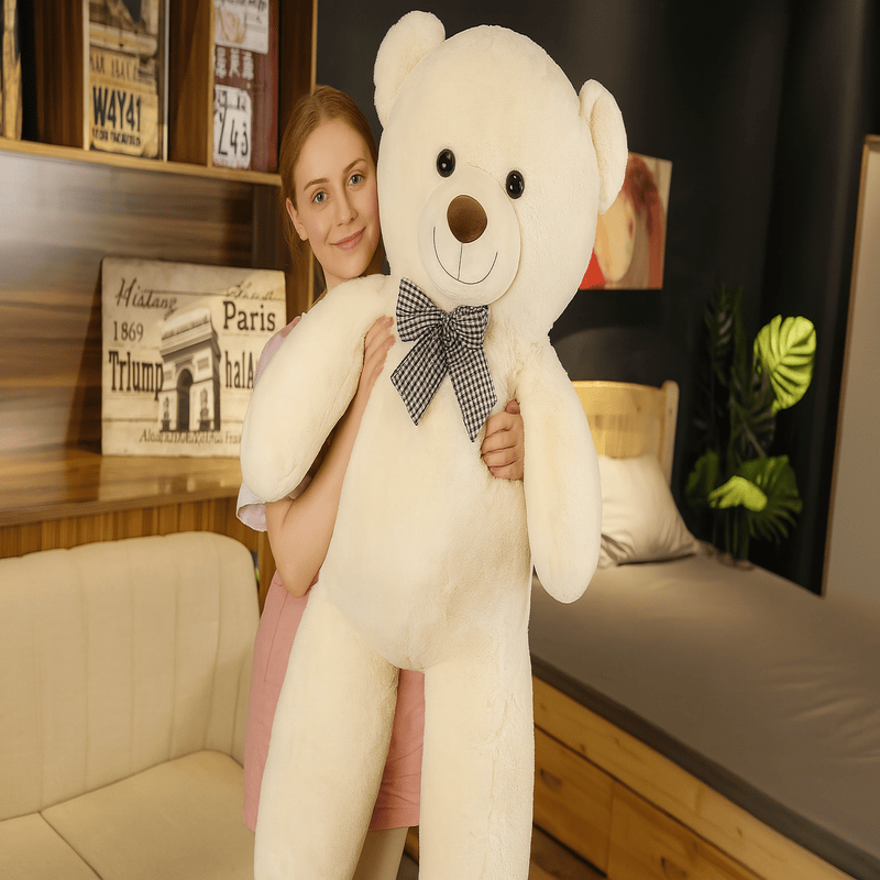 ours en peluche géante avec noeud papillon